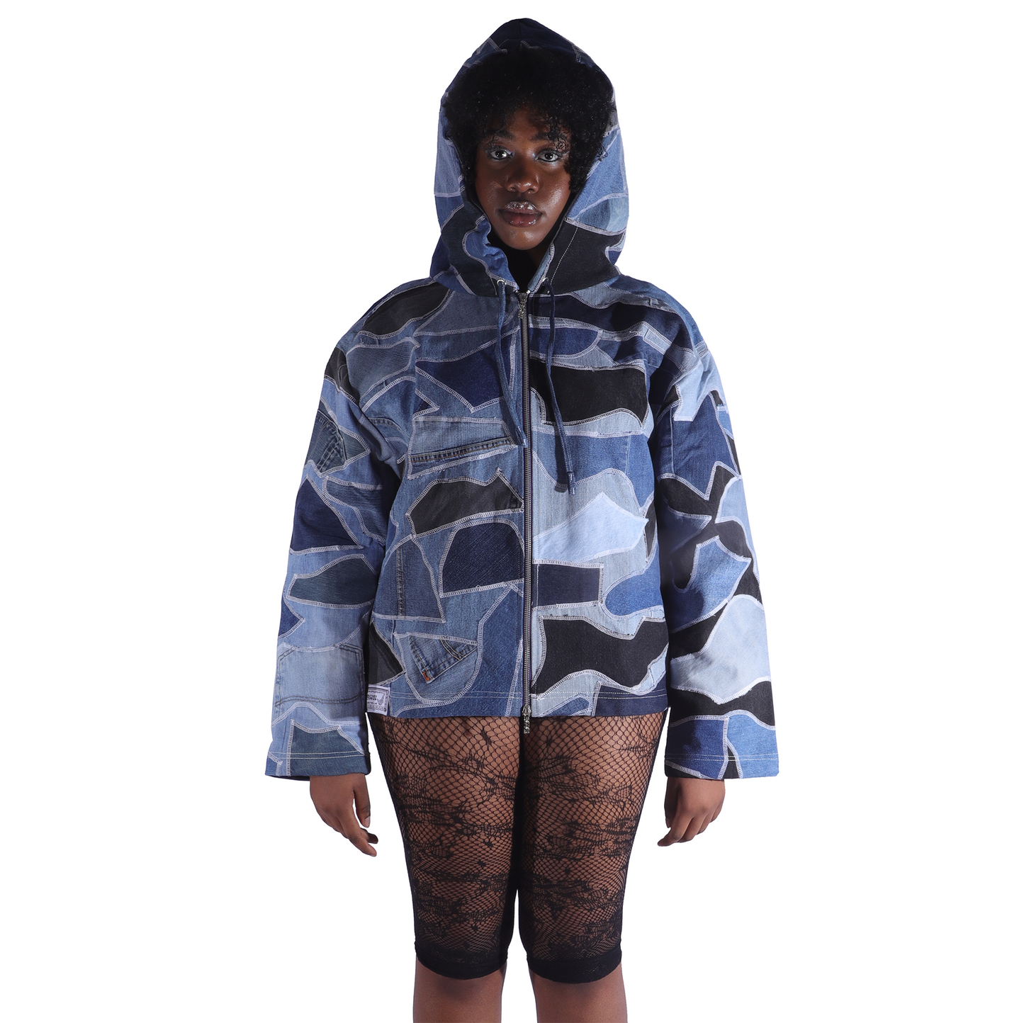 Unisex Denim Camo Hoodie